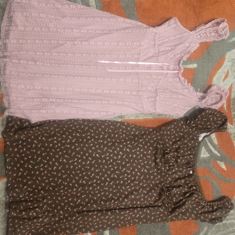 Charming Kids' Floral and Lace Dress Set